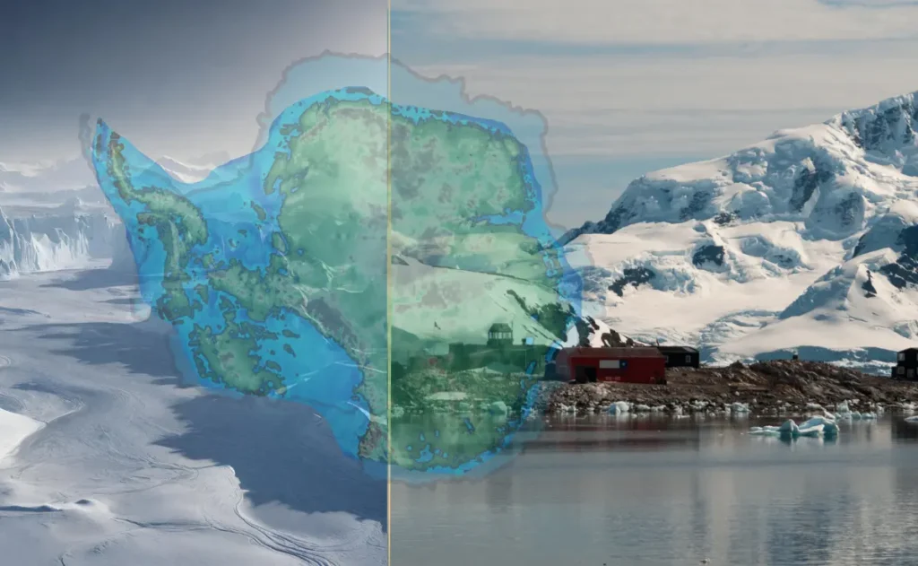 Topography of Antarctic Peninsula