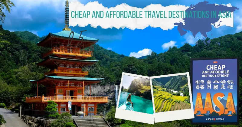 Scenic view of a budget-friendly travel destination in Asia featuring lush greenery and vibrant culture.