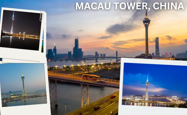 Macau Tower in China is one of the top places for bungee jumping in Asia, with incredible views from one of the highest jumps in the world.