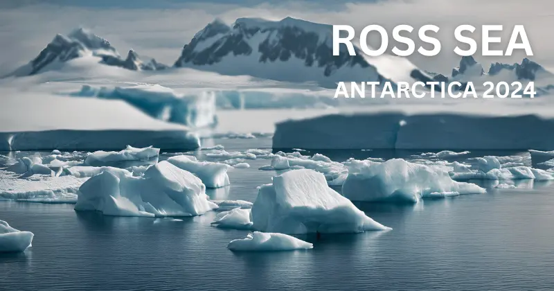 Scenic view representing the Ross Sea of Antarctica.