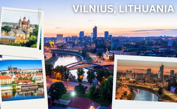 Scenic shot of Vilnius, Lithuania, ideal for solo travelers.