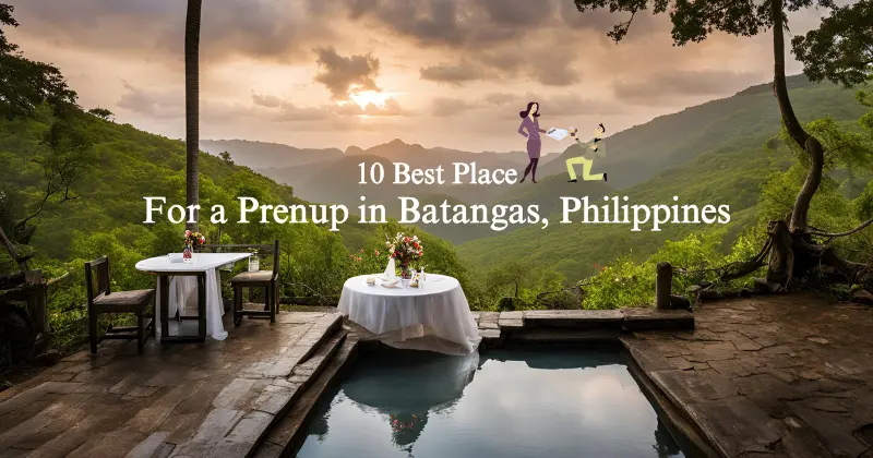 The image shows some of the best places for a prenup in Batangas