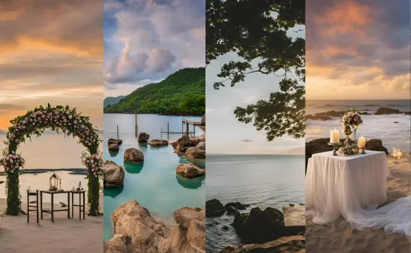 The image shows 10 romantic and best places for a prenup in Batangas