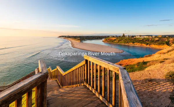 Captured here is the Onkaparinga River Mouth