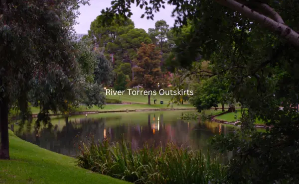 The image showcases the outskirts of the River Torrens