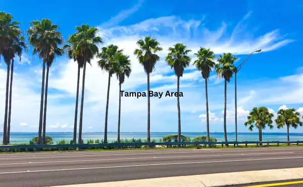 The image shows Tampa Bay Area, one of the best places where 40-year-olds can live